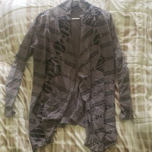 O'NEILL gray tribal open front cardigan